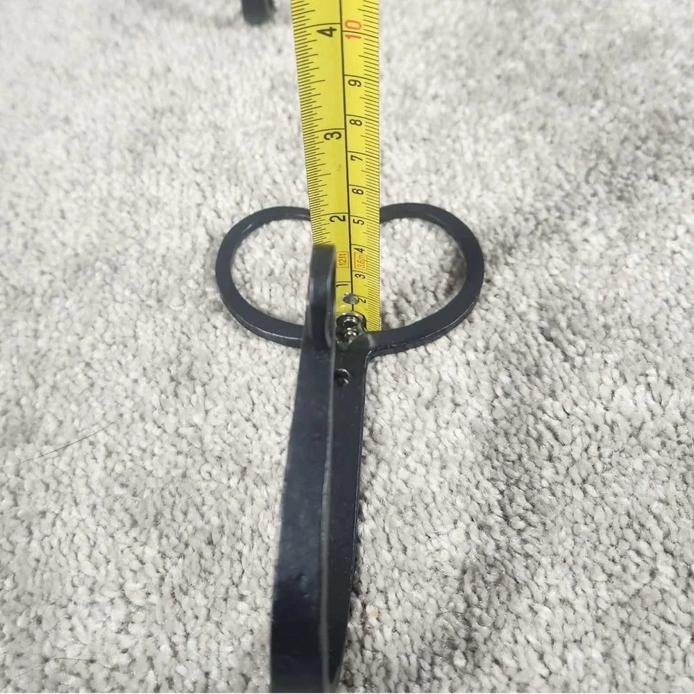 Heart Wall Hooks Black Wrought Iron Hand Forged Rustic Farmhouse Set of 4
